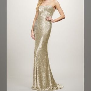 Worn once - Theia bridesmaid sequin mermaid dress